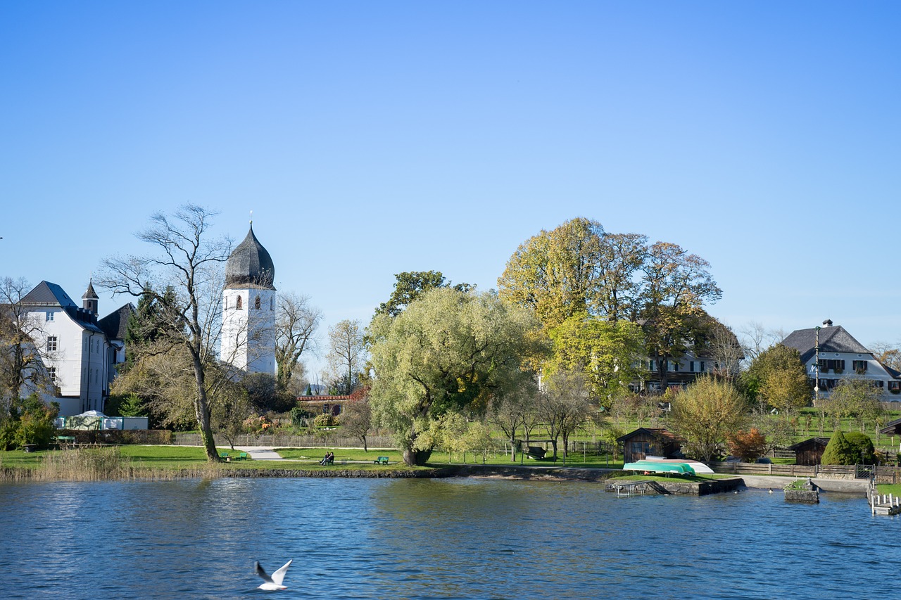 Alpių, Bavarija, Kalnai, Vaizdas, Chiemgau, Chiemsee, Moteris Chiemsee, Moteriškos Salos, Kraštovaizdis, Viršutinė Bavarija