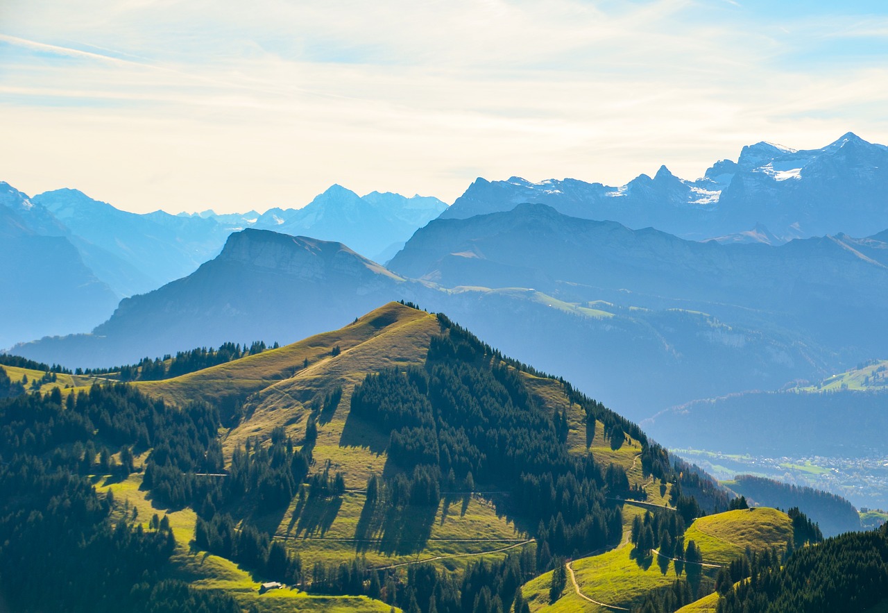 Alpių, Numatymas, Kalnai, Gamta, Rigi, Ruduo, Šveicarija, Centrinė Šveicarija, Kraštovaizdis, Žygiai