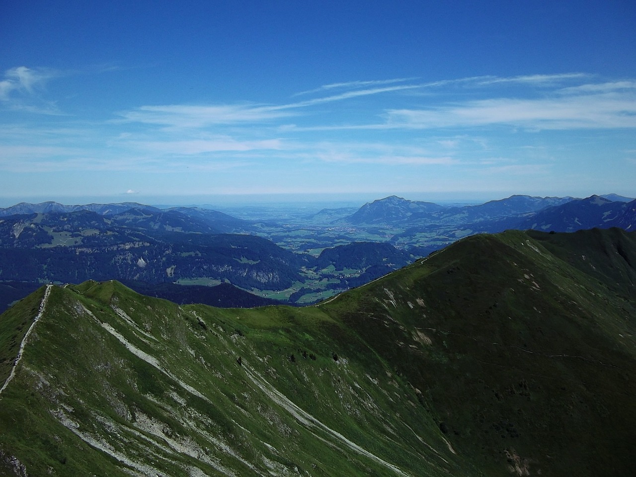 Alpių, Allgäu, Allgäu Alpės, Kalnai, Panorama, Oberstdorf, Žygiai, Gamta, Dangus, Kalnų Panorama