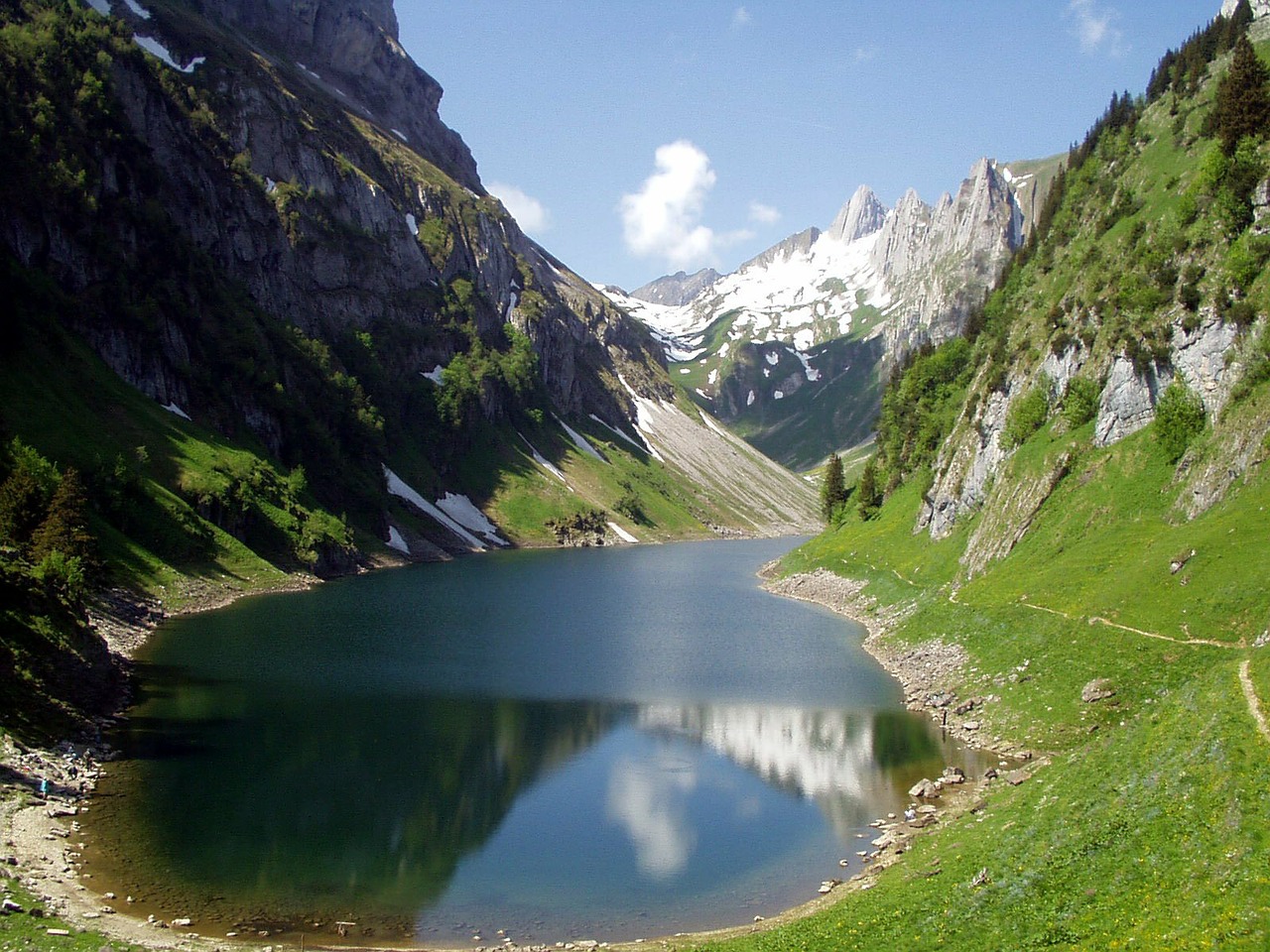Alpių, Kalnai, Žygiai, Pasivaikščiojimas, Ežeras, Alpstein, Šveicarija, Nemokamos Nuotraukos,  Nemokama Licenzija