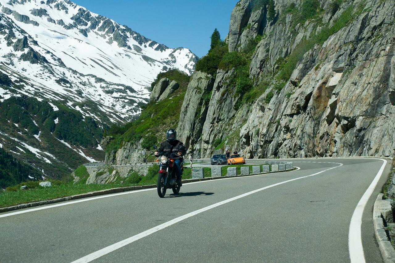Alpių Kelias,  Alpių,  Važiuokite Atgal,  Motociklas, Nemokamos Nuotraukos,  Nemokama Licenzija