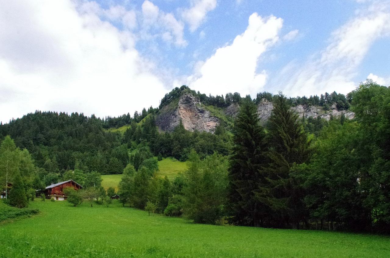 Alpės, Savoie, Saint-Nicolas-De-La-Chapel, Kalnas, Žygiai, Uolėtasis Kraigas, Kraštovaizdis, Pieva, Panorama, Kalnų Kaimas