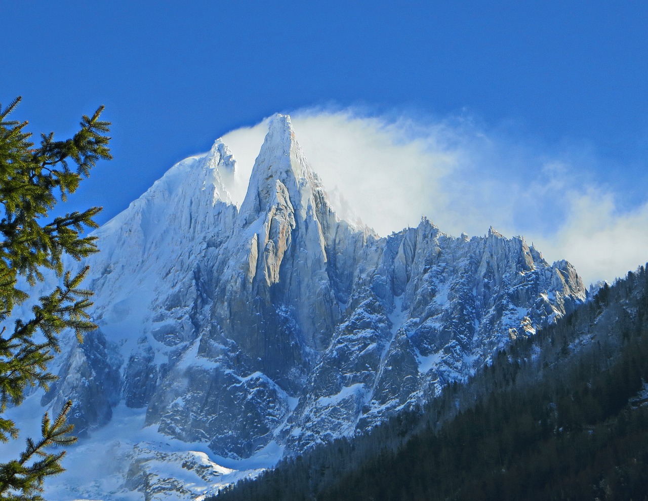 Alpės, Chamonix, Adatos Adata, Žalia Adata, Kalnas, Aukščiausiojo Lygio Susitikimas, Panorama, Mont Blanc, Nemokamos Nuotraukos,  Nemokama Licenzija