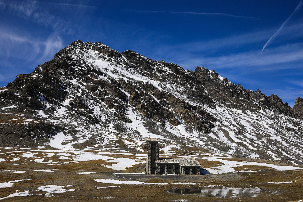 Alpės, Kalnas, Snieguotas Kalnas, Bažnyčia, Kraštovaizdis, Gamta, Panorama, Aukštas Kalnas, Italy, Kalnų Bažnyčia