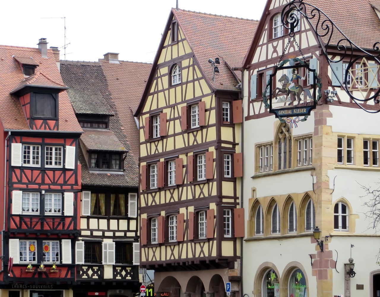 Alsace, Colmar, Fasadai, Žirklės, Smeigės, Seni Namai, Nemokamos Nuotraukos,  Nemokama Licenzija