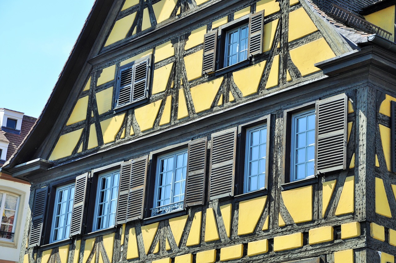 Alsace, Smeigės, Namas, Alsatijos Namas, Strasbourg, Langai, Kaimas, France, Prancūzų Kaimas, Medevial ​​Namas