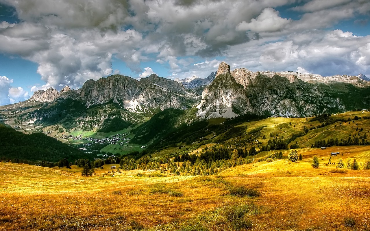 Alta Badia, Dolomitai, Kalnai, South Tyrol, Alpių, Italy, Unesco Pasaulio Paveldas, Alpių Panorama, Žygiai, Debesys