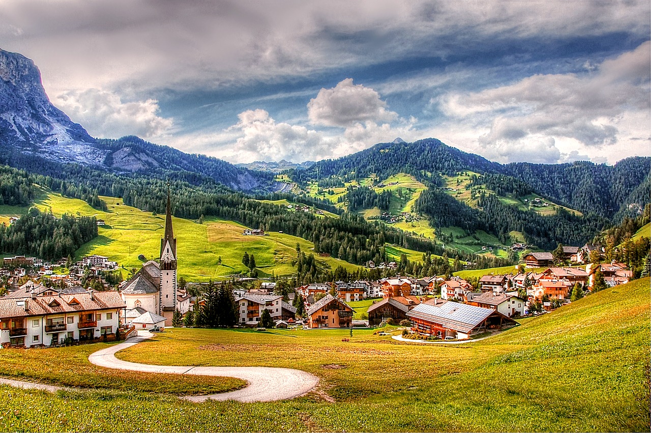 Alta Badia, Dolomitai, Gamta, Unesco Pasaulio Paveldas, South Tyrol, Dangus, Kraštovaizdis, Alpių, Italy, Kalnai