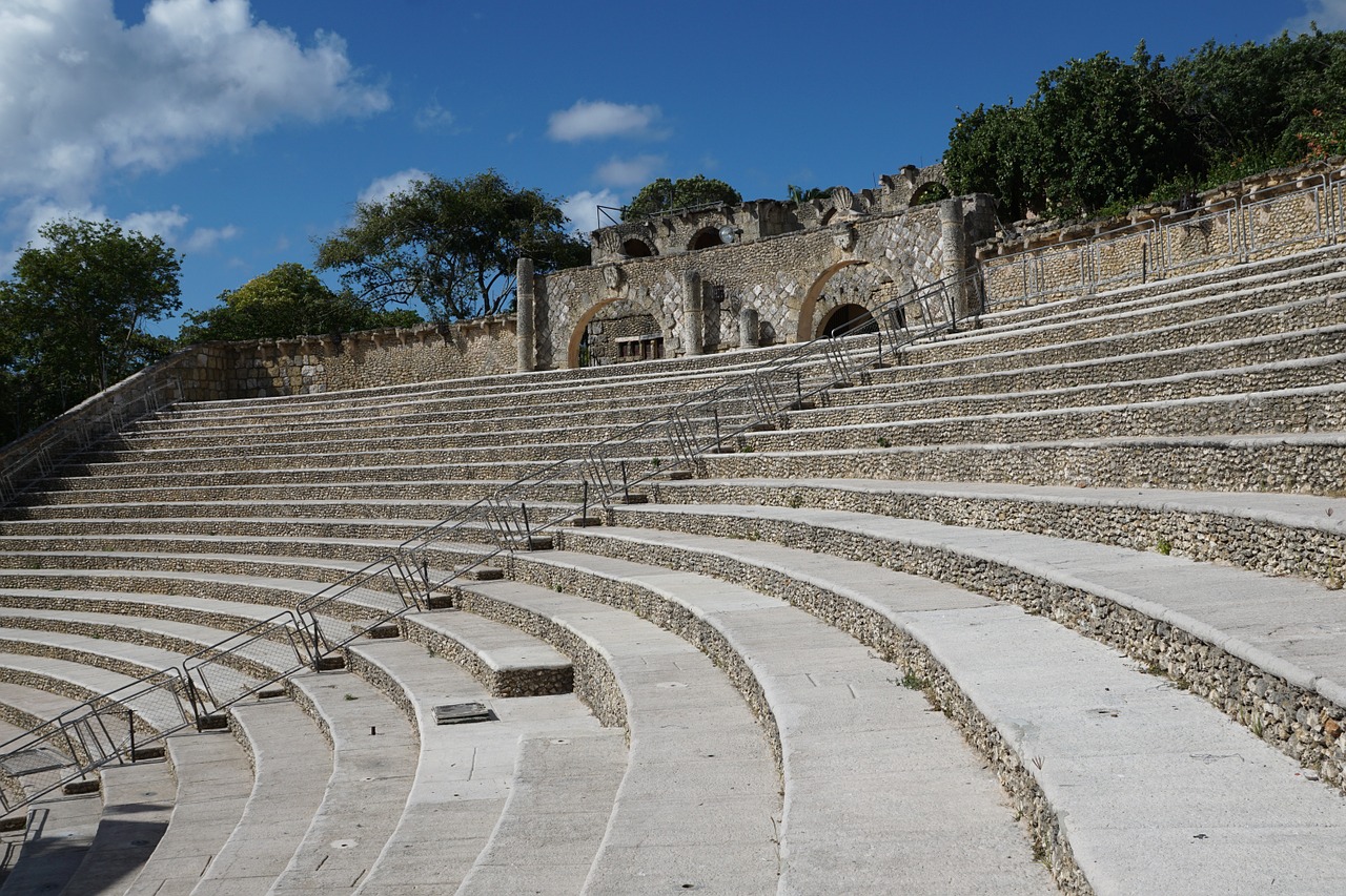 Altos De Chavón Kaimas, Karibai, Dominikos Respublika, Amfiteatras, Teatras, Koncertas, Muzika, Menas, Senas, Nemokamos Nuotraukos
