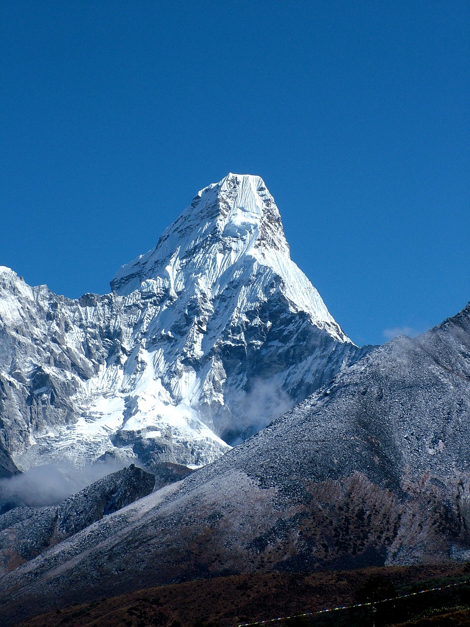 Ama Dablam, Himalajus, Kalnas, Kalnai, Nepalas, Dangus, Vaizdas Į Kalnus, Alpinizmas, Nemokamos Nuotraukos,  Nemokama Licenzija