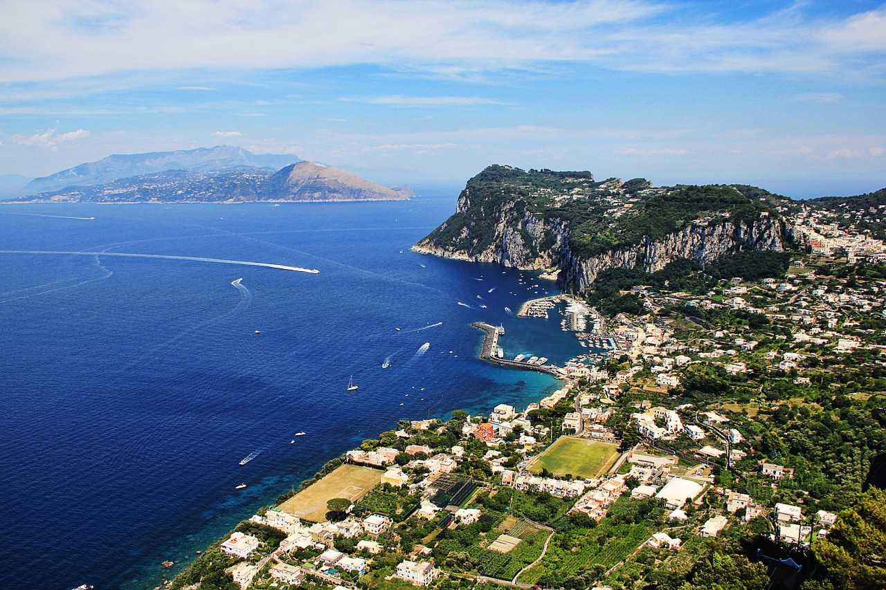 Amalfi, Capri, Italy, Uostas, Amalfi Pakrantė, Vasara, Jūra, Kranto, Vanduo, Šventė