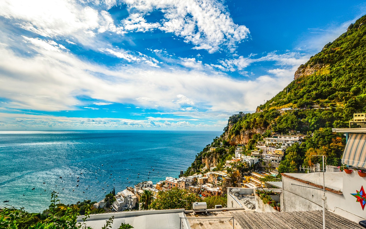 Amalfi, Kranto, Sorrento, Positano, Italy, Jūra, Viduržemio Jūros, Ispanų, Vista, Pakrantė
