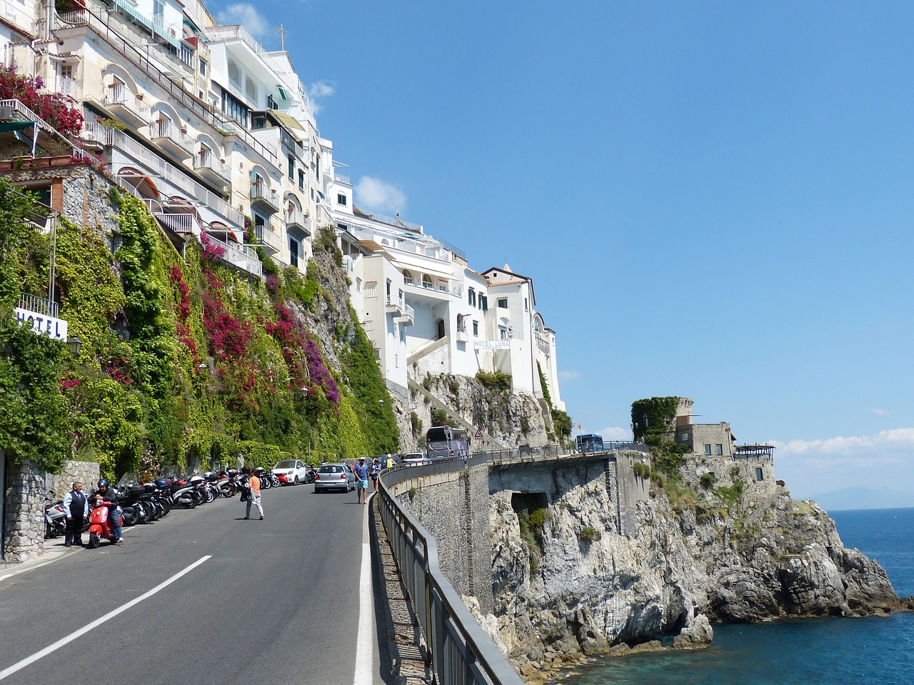 Amalfi, Italy, Amalfi Pakrantė, Kranto, Uolos, Viduržemio Jūros, Šventė, Campania, Kraštovaizdis, Rokas