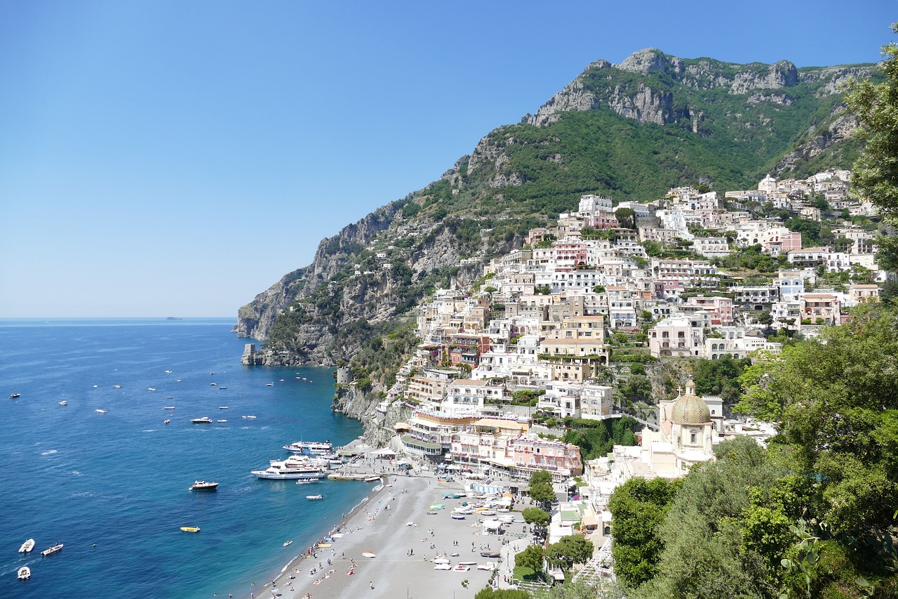 Amalfi, Positano, Vaizdingas, Viduržemio Jūros, Italy, Kranto, Turizmas, Amalfi Pakrantė, Panorama, Uolos