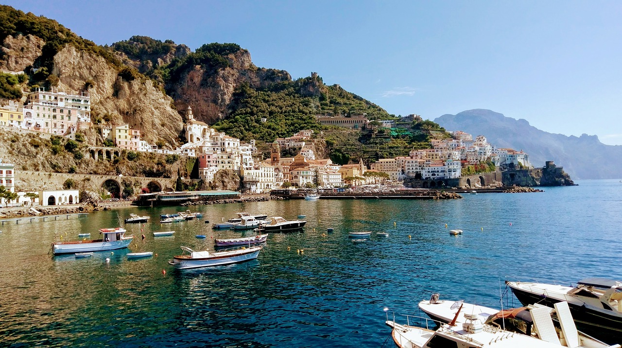 Amalfi, Italy, Vasara, Atostogos, Viduržemio Jūros, Kranto, Miestas, Nemokamos Nuotraukos,  Nemokama Licenzija