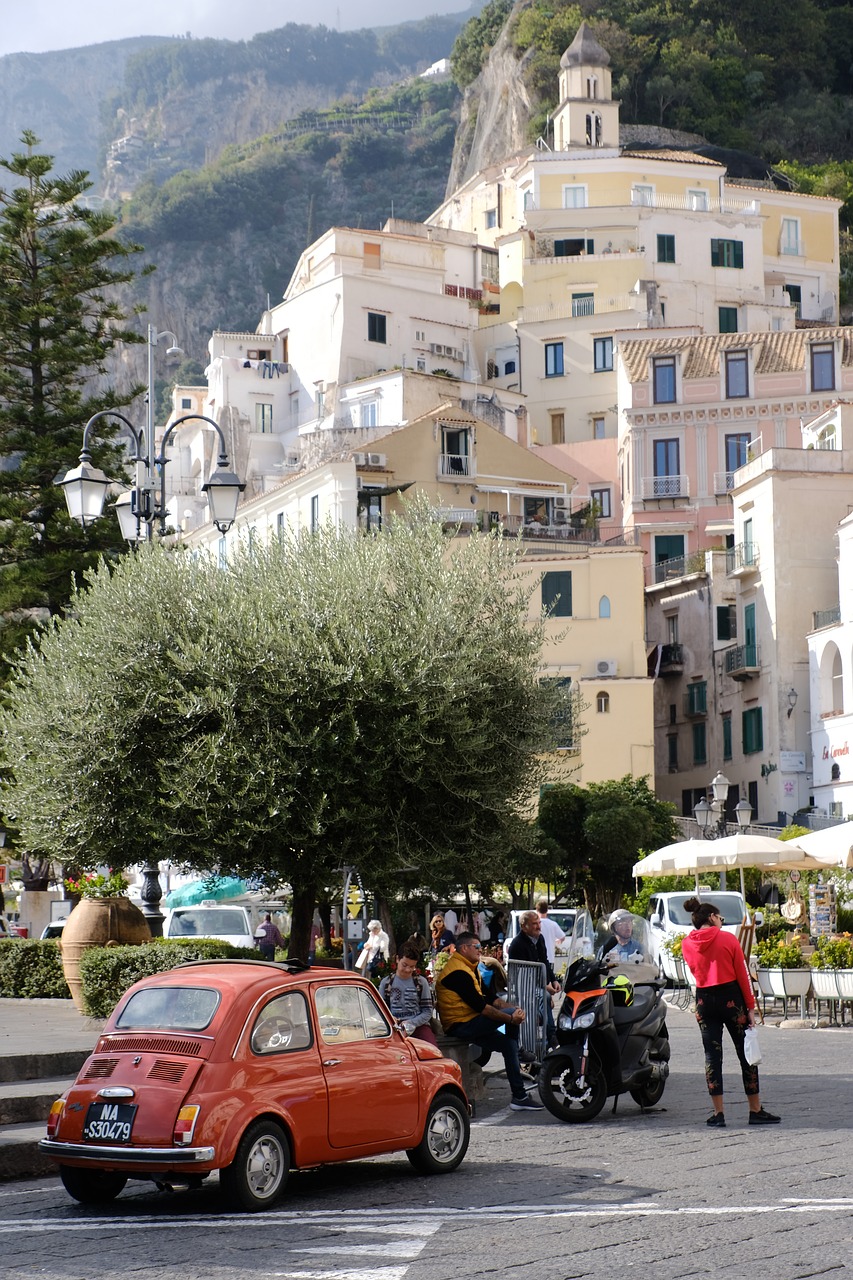 Amalfi, Italijos Pakrantė, Dolce Vita Fiat 500, Nemokamos Nuotraukos,  Nemokama Licenzija