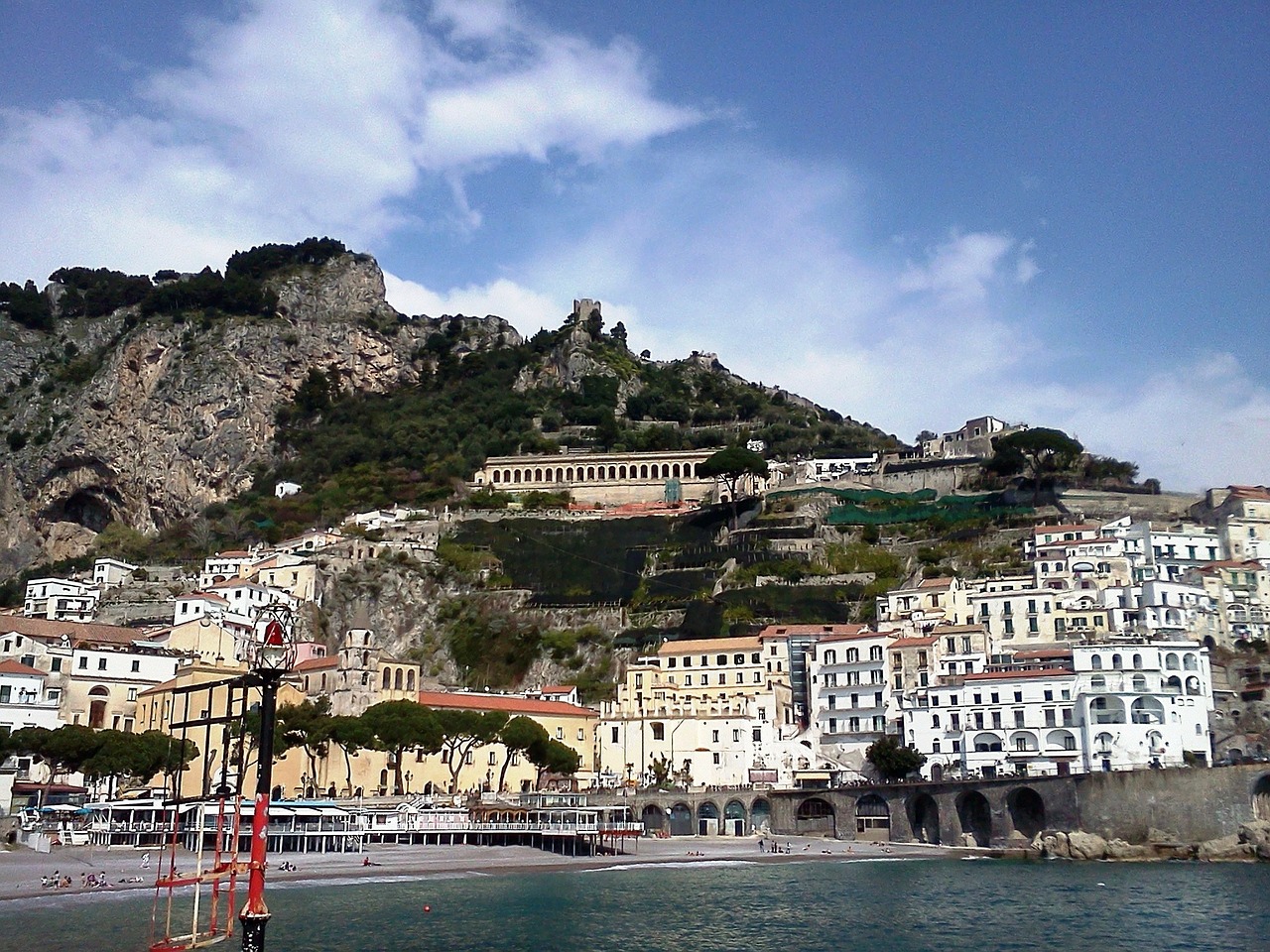 Amalfi Pakrantė, Italy, Jūra, Šventė, Pakrantė, Architektūra, Panorama, Miestas, Miesto Panorama, Pastatas