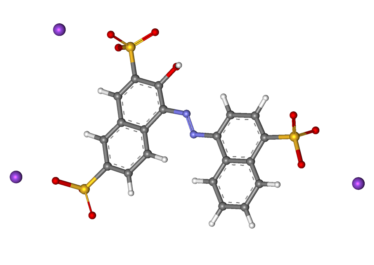 Natrio Amarantas, Azo Dažai, Molekulė, Modelis, Struktūra, Privalomas, Chemija, Mokslas, Tyrimai, Junginys