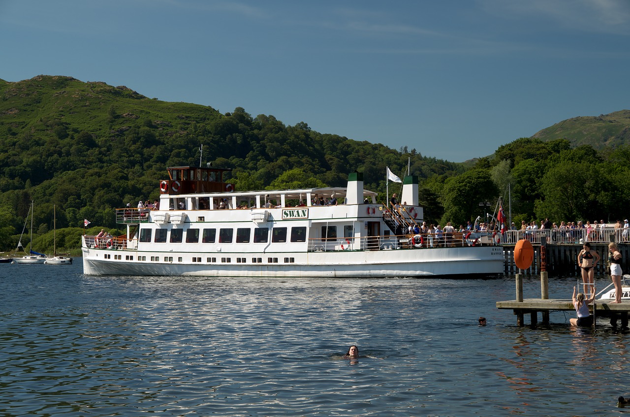 Ambleside,  Windermere,  Ežeras,  Kambrija,  Anglija,  Valtis,  Besimaudančių,  Šventė,  Turizmas,  Vasara