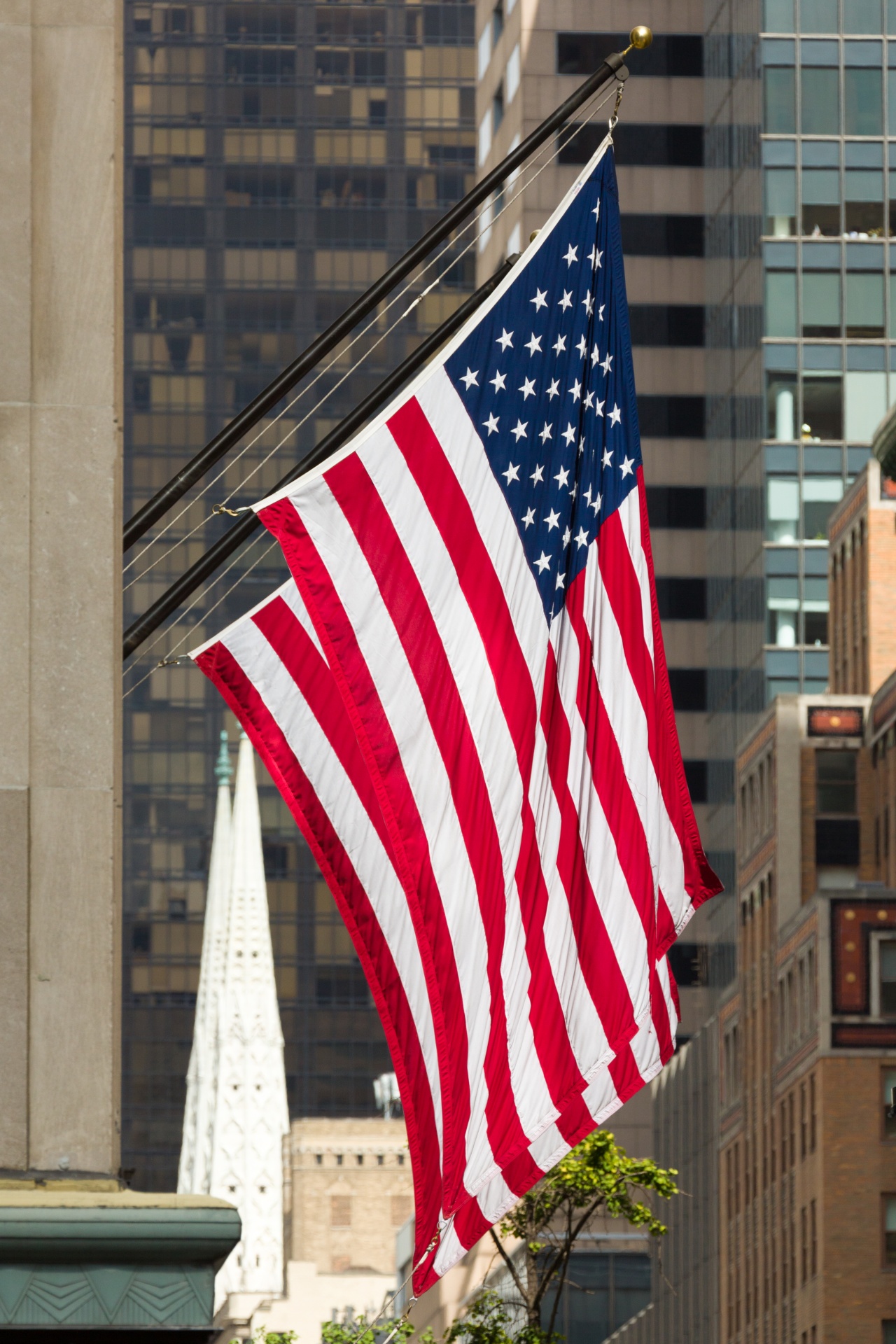 Amerikietis,  Amerikietis,  Architektūra,  Pastatas,  Miestas,  Centro,  Vėliava,  Naujas & Nbsp,  York,  Patriotinis