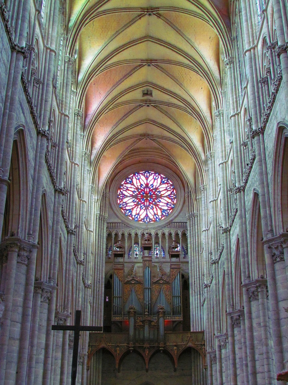Amiens, France, Notre Dame, Katedra, Architektūra, Dažytos, Bažnyčia, Bažnyčios Langas, Vitražas, Vitražas