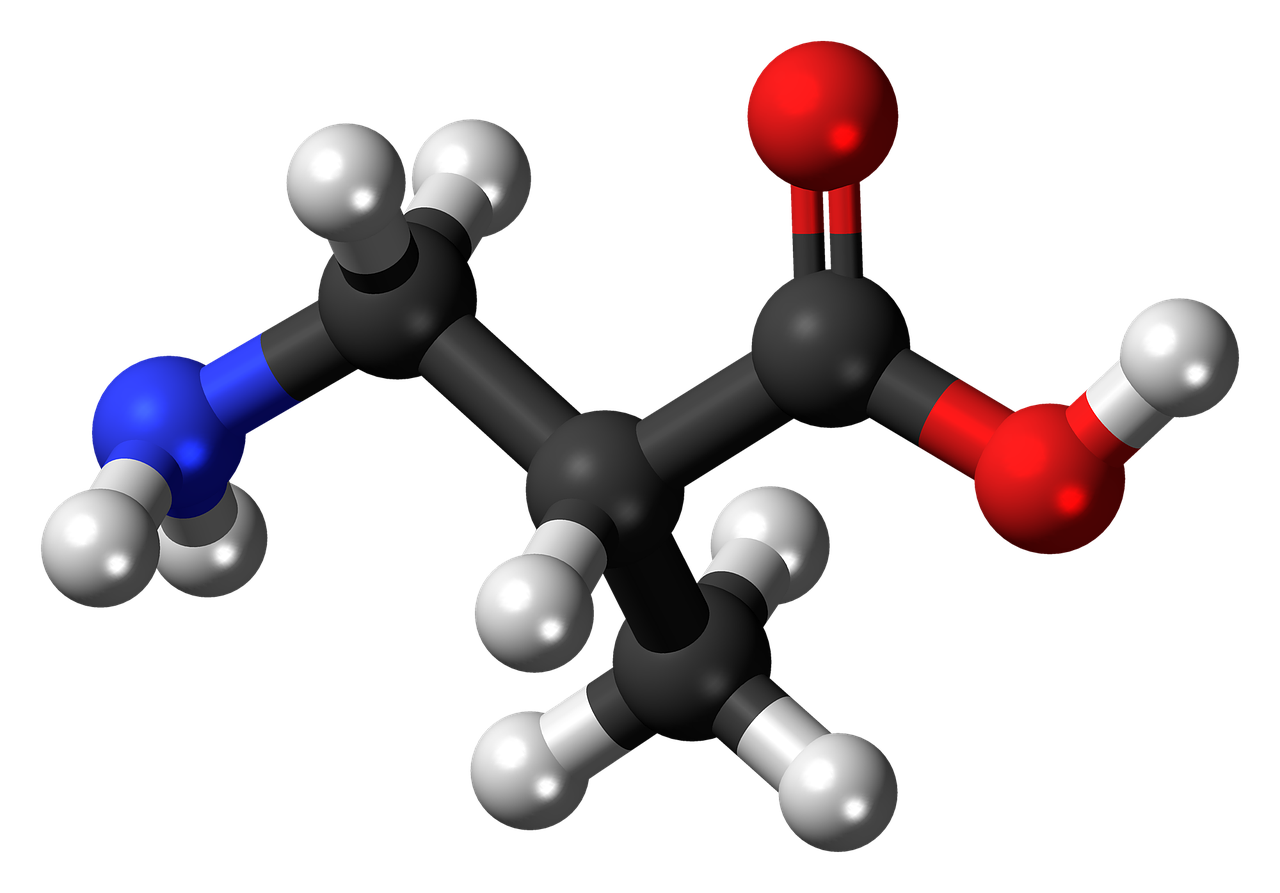 Aminoizobutyro Rūgštis,  Molekulė,  Chemija,  Atomai,  Modelis,  Bondings,  Tyrimai,  Junginys, Nemokamos Nuotraukos,  Nemokama Licenzija