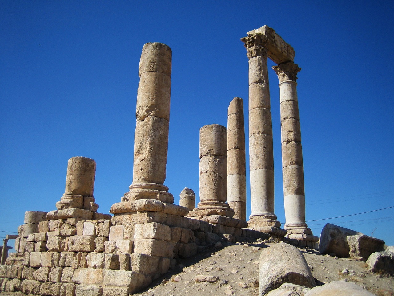 Ammano Citadelė, Amanas, Citadelė, Senovės, Architektūra, Akmuo, Istorija, Viduryje, Romėnų, Šventykla