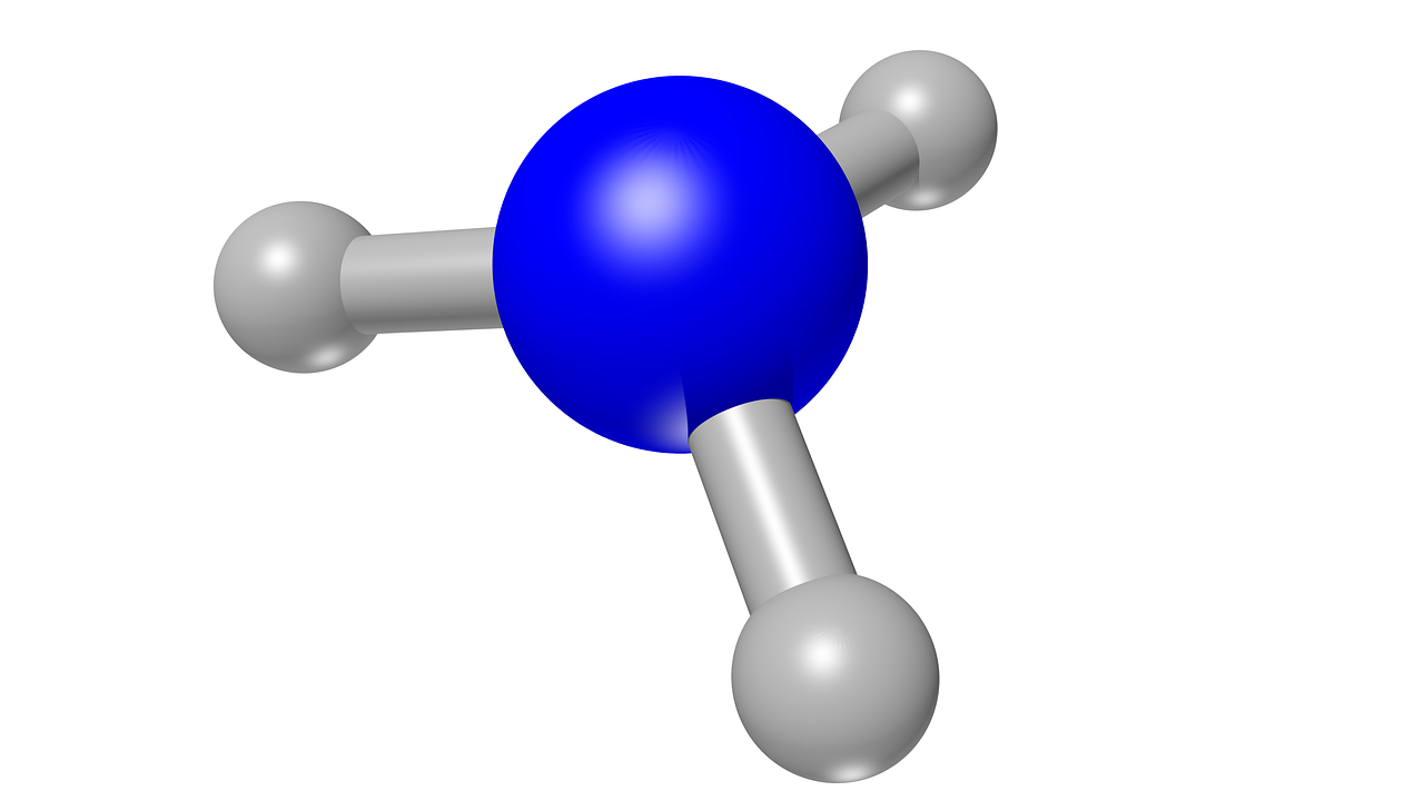 Amoniakas, Nh3, Chemija, 3D, Atomai, Molekulė, Struktūra, Nemokamos Nuotraukos,  Nemokama Licenzija