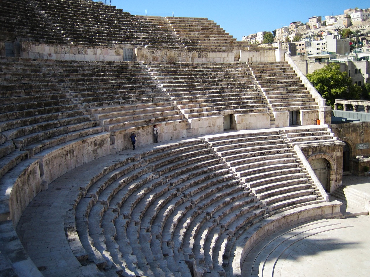 Amfiteatras, Amanas, Romėnų, Senovės, Senas, Klasikinis, Akmuo, Istorija, Teatras, Turizmas