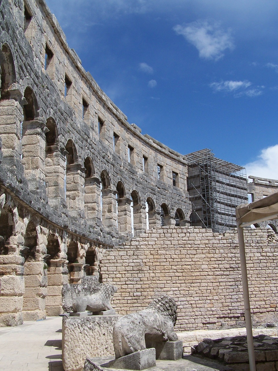 Amfiteatras, Kroatija, Pula, Koliziejus, Senovės, Europa, Architektūra, Akmuo, Senas, Istorija
