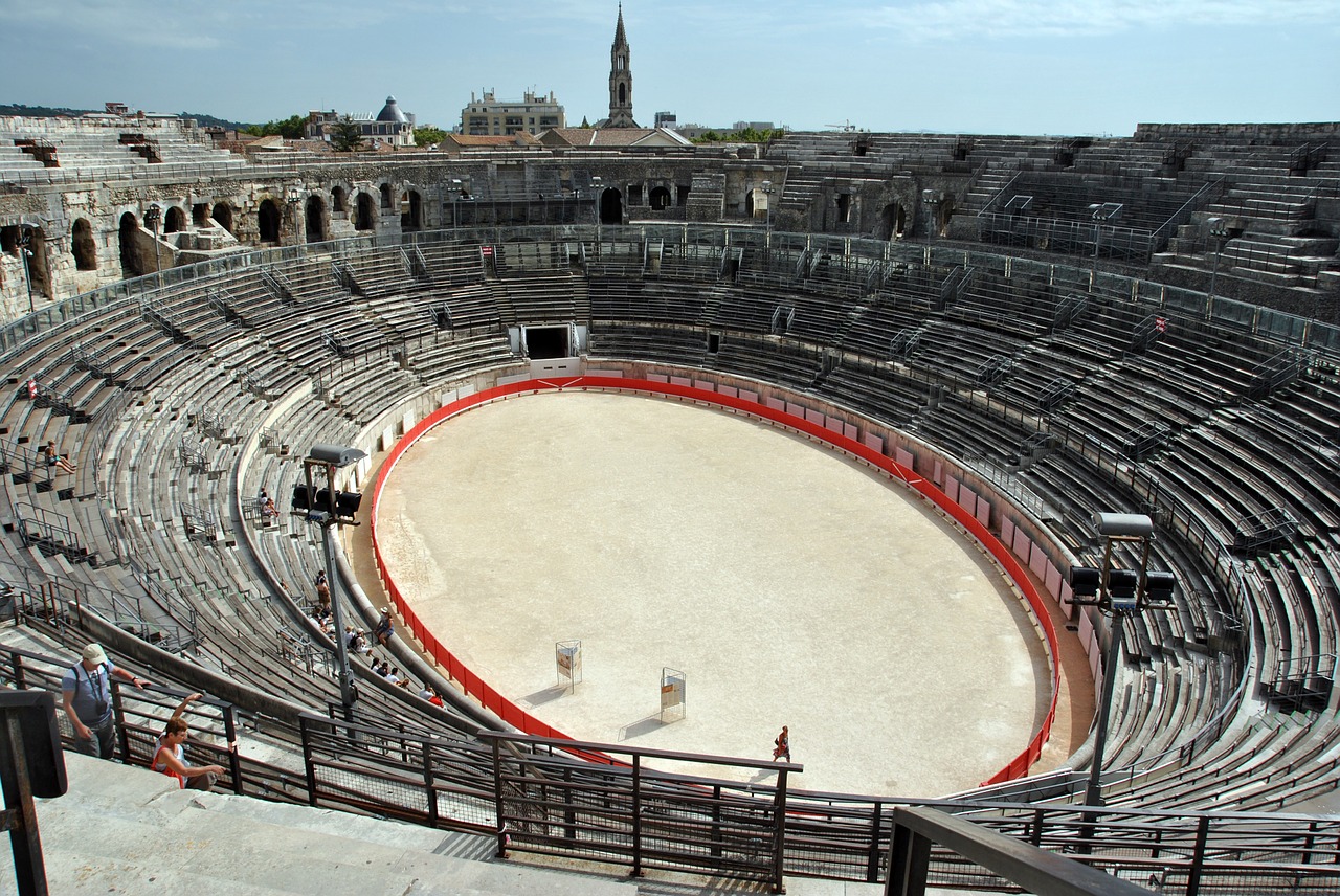 Amfiteatras, Nimes, France, Romėnų, Paminklas, Sugadinti, Romos Imperija, Nemokamos Nuotraukos,  Nemokama Licenzija