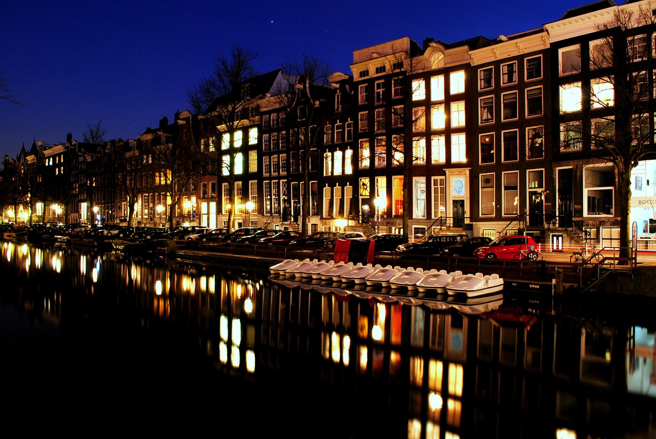 Amsterdamas, Kanalas, Europa, Holland, Nyderlandai, Kelionė, Miestas, Olandų, Architektūra, Pastatas