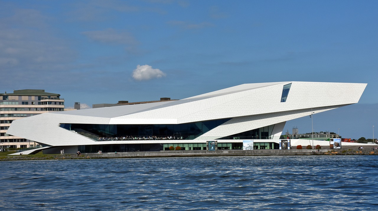 Amsterdamas, Kino Muziejus, Akies Filmų Institutas, Muziejus, Architektūra, Pateikti, Nyderlandai, Holland, Šiuolaikiška, Pastatas