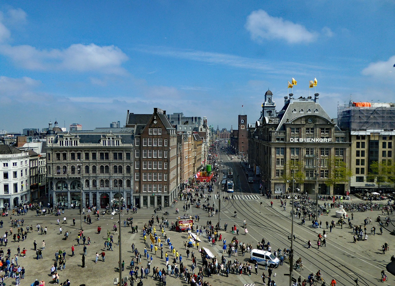 Amsterdamas, Vaizdas Geležinkelio Stoties Kryptimi, Apsipirkimas, Nemokamos Nuotraukos,  Nemokama Licenzija