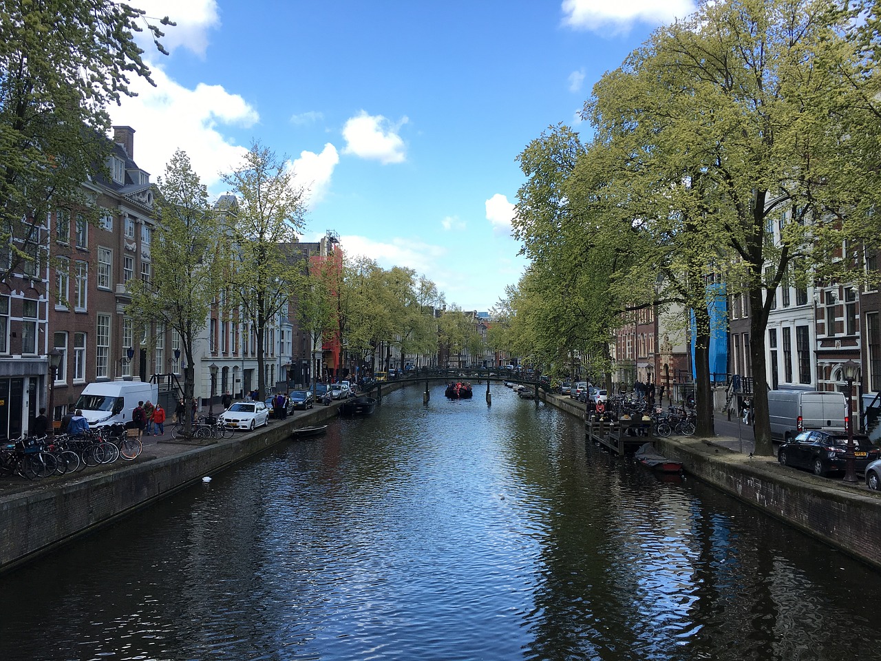 Amsterdamas, Kanalas, Nyderlandai, Holland, Europa, Vanduo, Miesto Panorama, Miestas, Turizmas, Gatvė