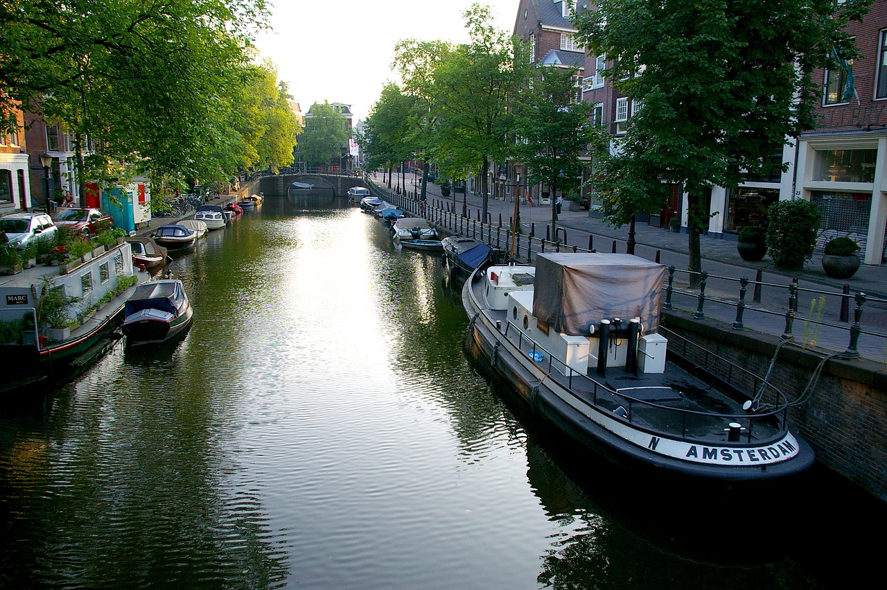 Amsterdamas, Upė, Amstel, Valtys, Kanalas, Nemokamos Nuotraukos,  Nemokama Licenzija