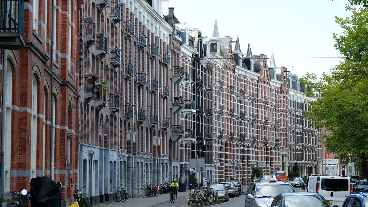 Amsterdamas, Holland, Istoriškai, Nyderlandai, Pastatas, Architektūra, Centro, Namai, Pastatai, Fasadas