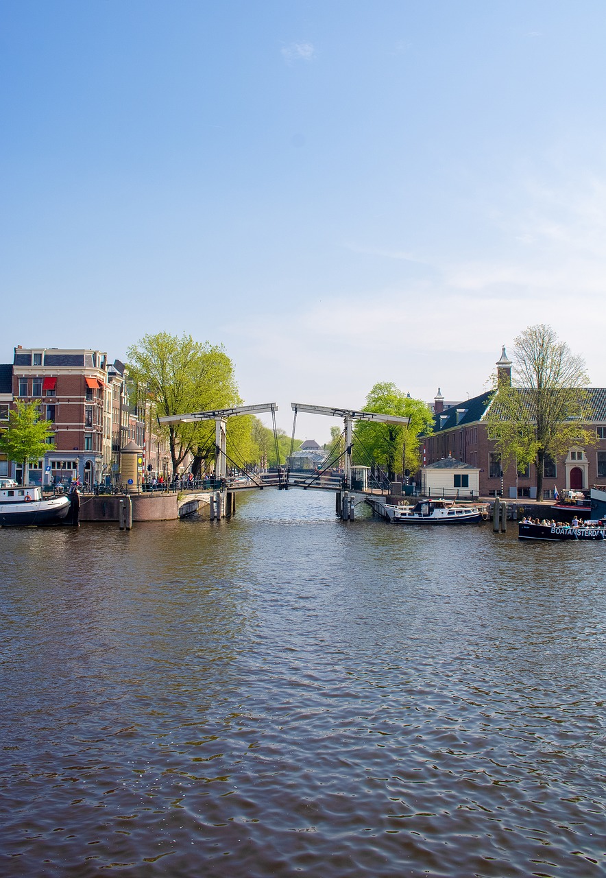 Amsterdamas,  Kanalas,  Pakeliamasis Tiltas,  Vandenys,  Upė,  Miestas,  Atspindys,  Tiltas,  Vandens,  Nyderlandai