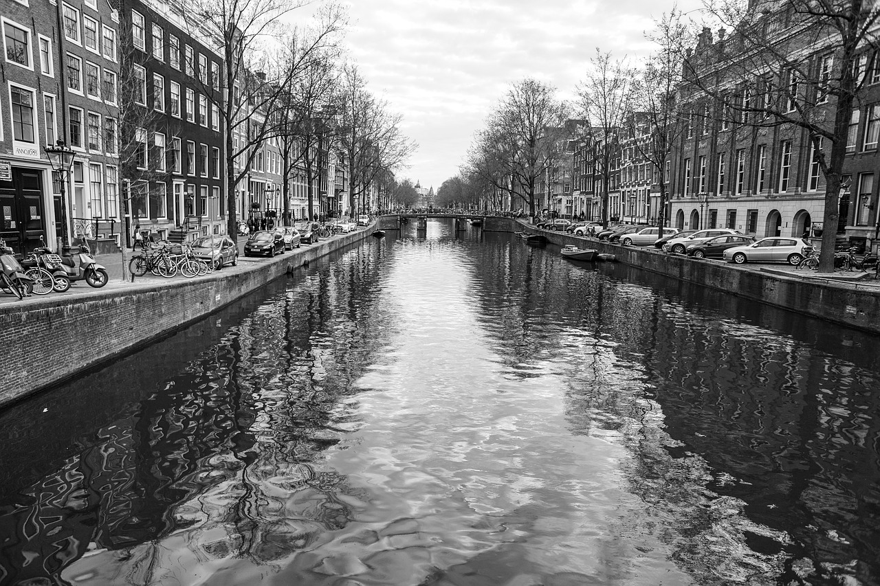 Amsterdamas,  Upė,  Kanalų,  Vandens,  Namai,  Pastatai,  Europa,  Miestas,  Olandija,  Kanalas