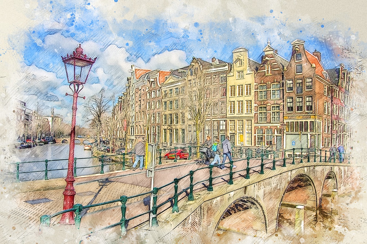 Amsterdamas,  Keizersgracht,  Nyderlandai,  Miestas,  Miestas,  Centras,  Istorinis Centras,  Architektūra,  Statyba,  Metai