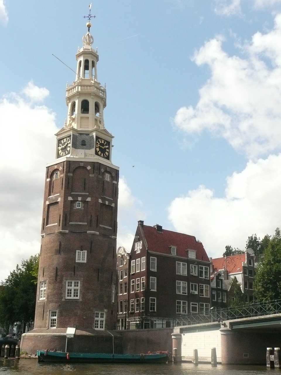 Amsterdamas, Kanalas, Kelionė, Oude Kerk Senoji Bažnyčios Bokštas, Nemokamos Nuotraukos,  Nemokama Licenzija