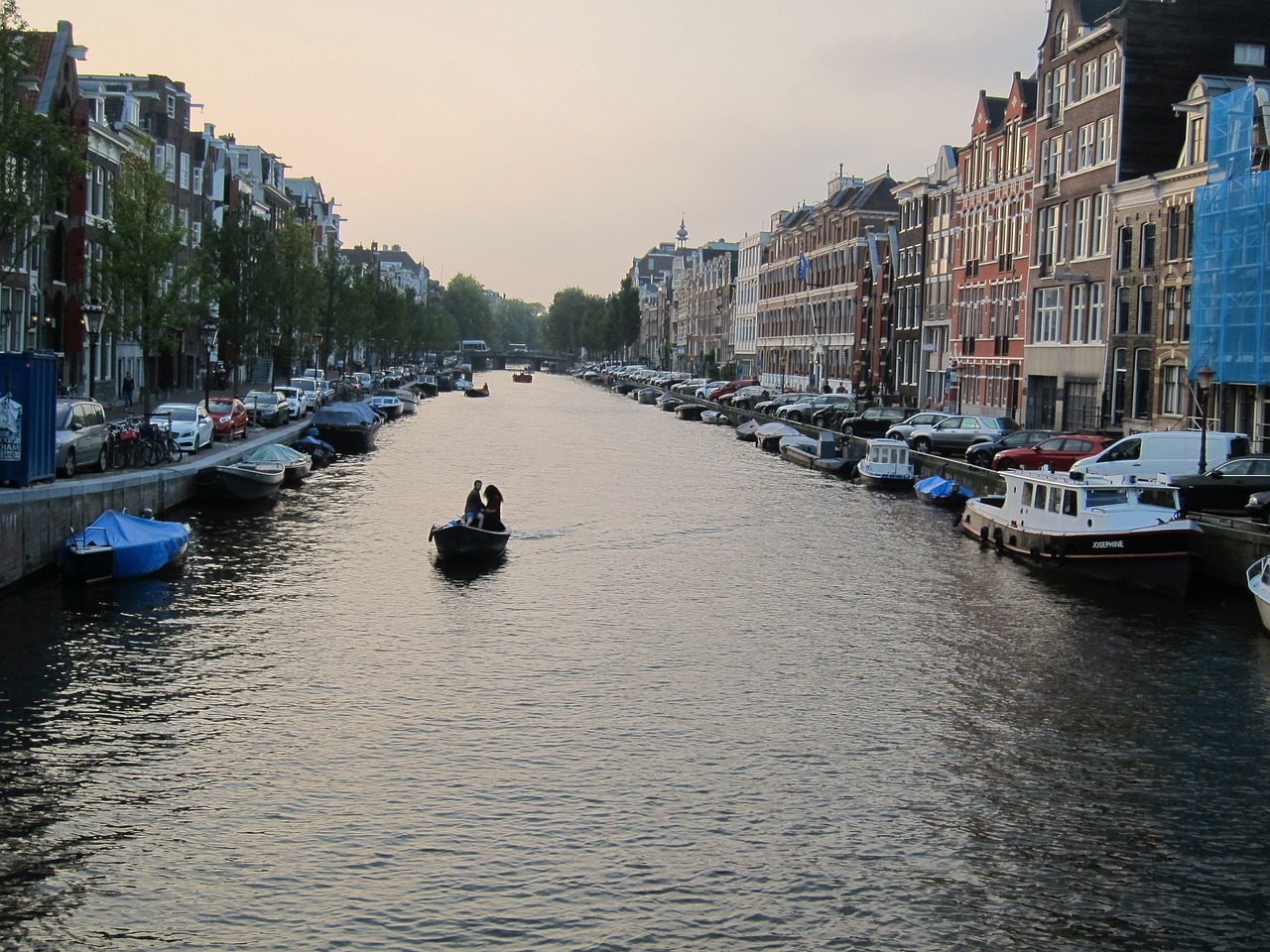 Amsterdamas, Kanalas, Nyderlandai, Holland, Vanduo, Kanalas, Miestas, Valtys, Vandens Kelias, Architektūra