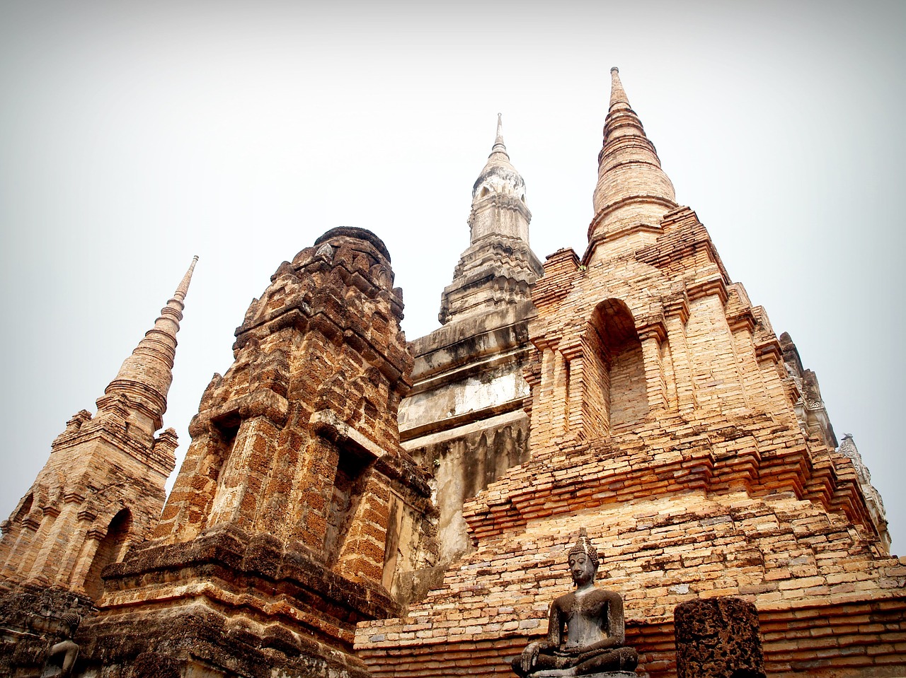 Senovės, Architektūra, Menas, Asija, Ayutthaya, Bangkokas, Gražus, Grožis, Plyta, Buda