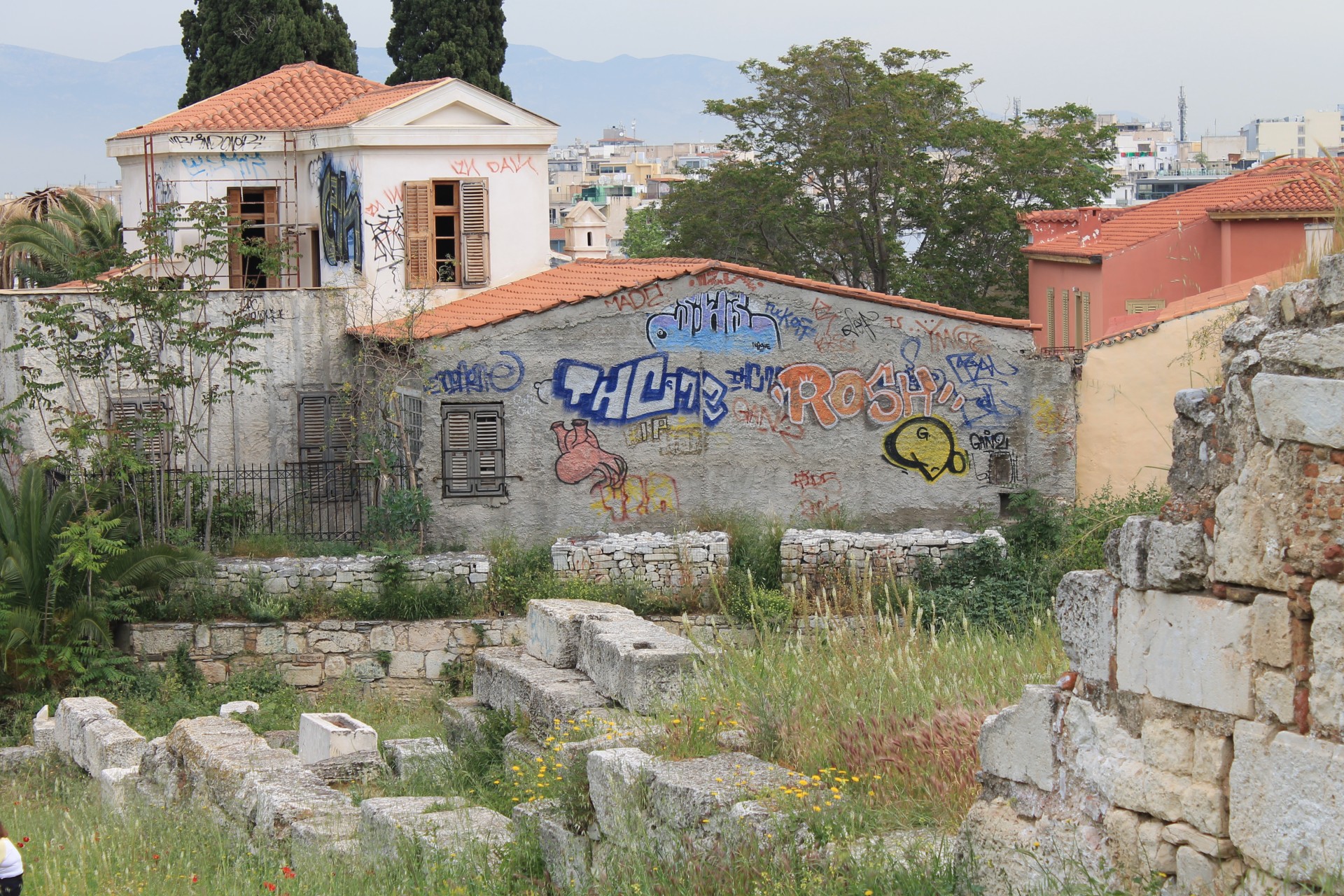 Senovės & Nbsp,  Agora & Nbsp,  Atėnų,  Agora,  Atėnas,  Graikija,  Grafiti,  Dekadencija,  Senovės Graikija,  Šiuolaikinė Graika
