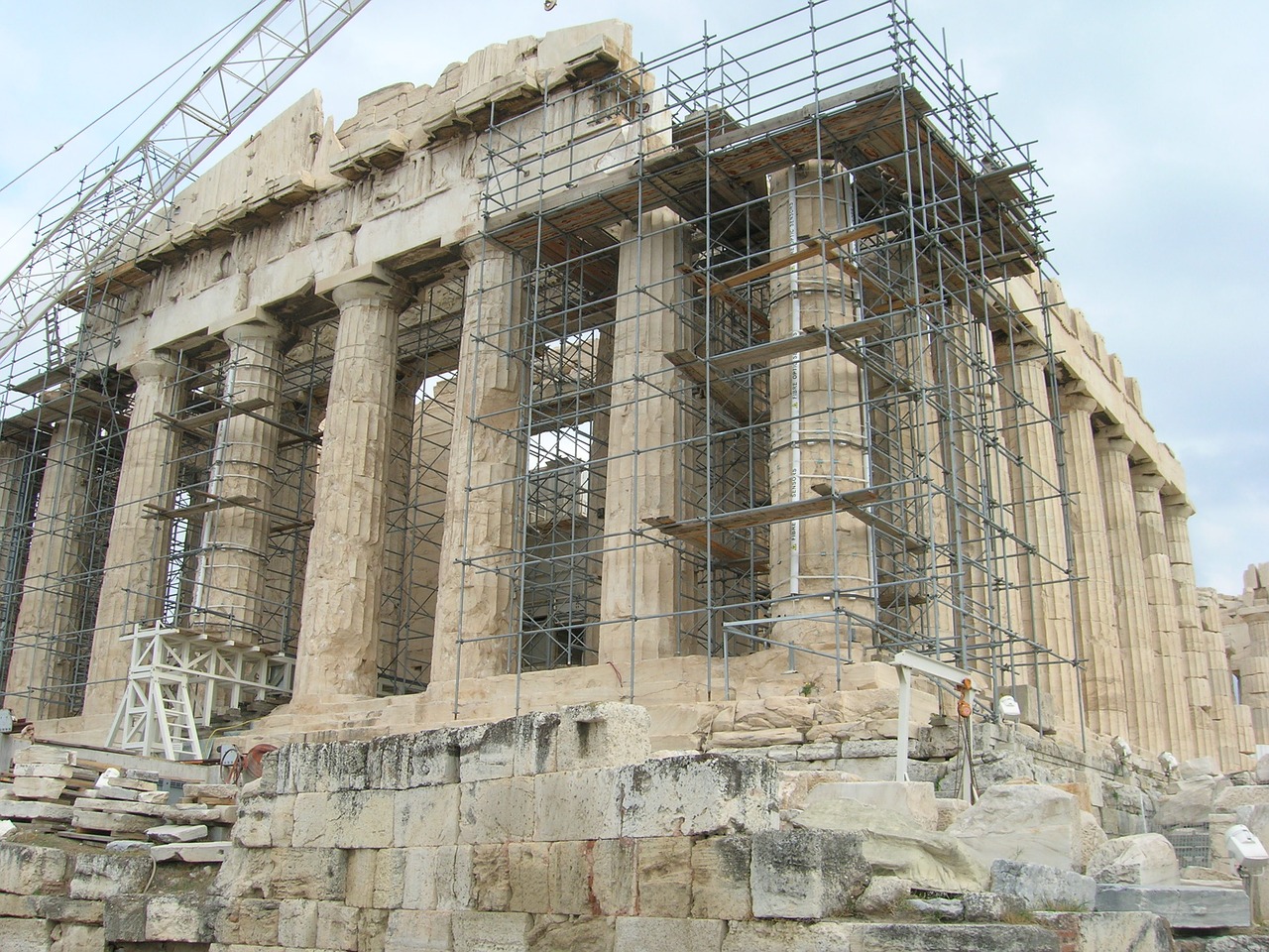 Senoviniai Griuvėsiai, Akropolis, Restauravimas, Atėnas, Graikija, Senovės, Akmuo, Stulpelis, Hellenic, Nemokamos Nuotraukos