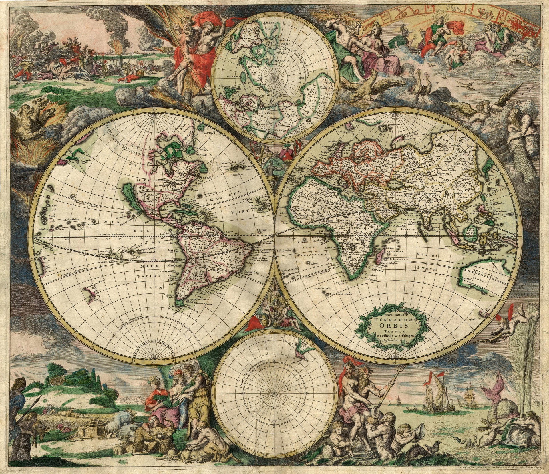 Žemėlapis,  Pasaulis,  Senas,  Senovės,  Vintage,  Fonas,  Tapetai,  Senovės Pasaulio Žemėlapis Nuo 1689 M, Nemokamos Nuotraukos,  Nemokama Licenzija