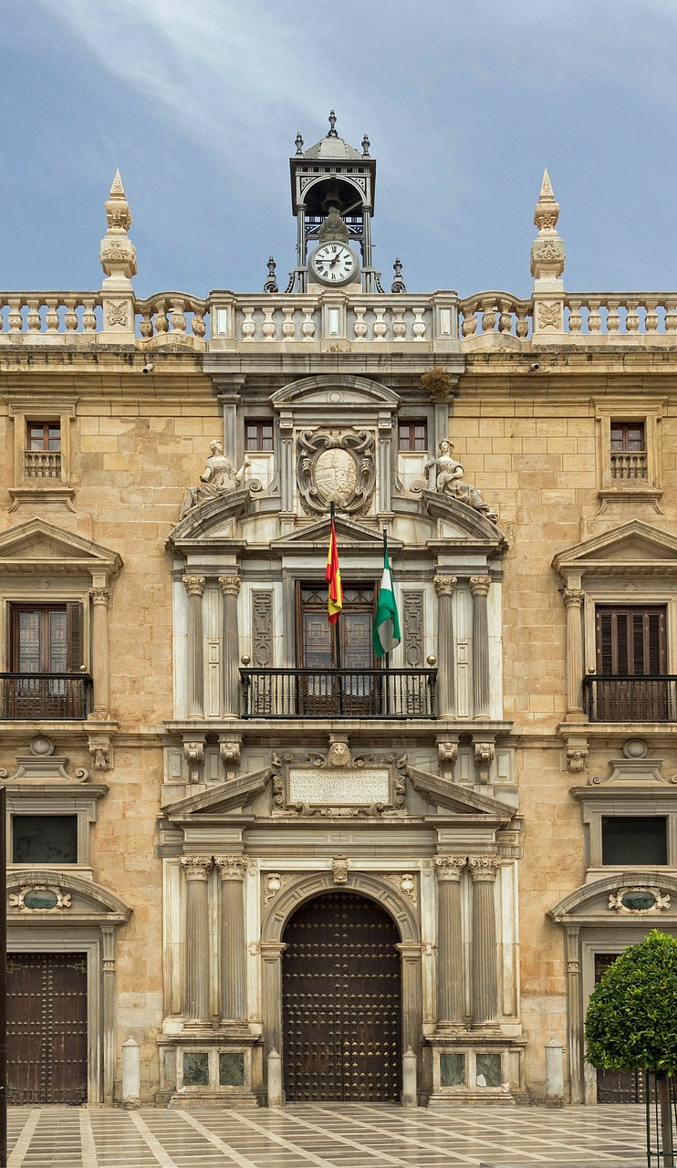 Andalūzija, Ispanija, Aukščiausiasis Teismas, Pastatas, Vyriausybė, Plaza, Dangus, Debesys, Fasadas, Architektūra