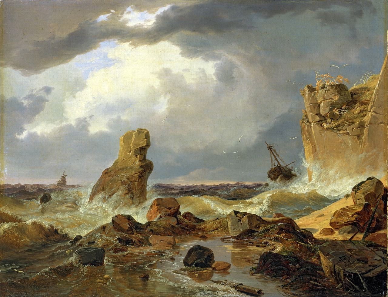 Andreas Achenbach, Dažymas, Menas, Meno, Meniškumas, Aliejus Ant Drobės, Kraštovaizdis, Dangus, Debesys, Gamta