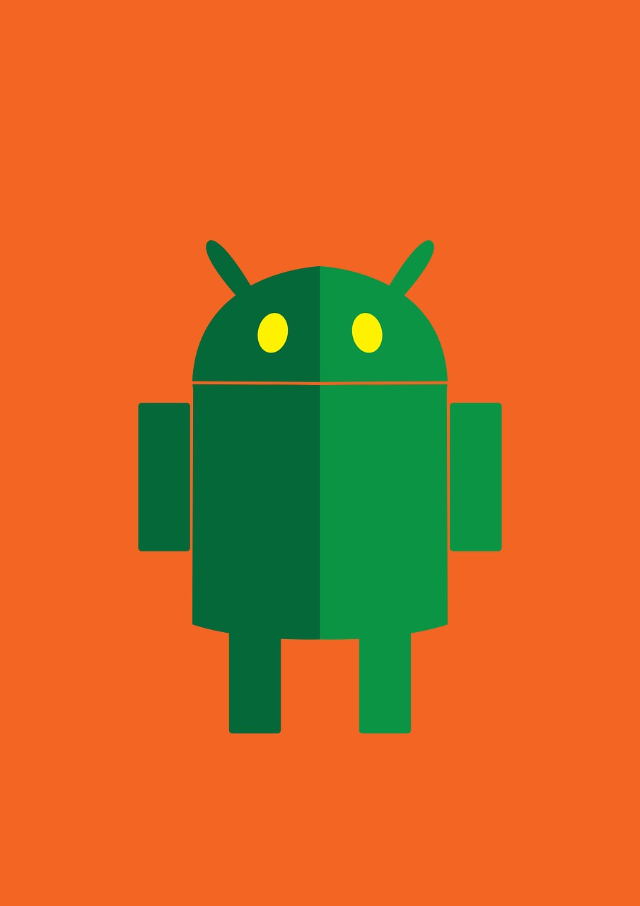 Android, Dizainas, Telefonas, Piktograma, Multimedija, Įtaisas, Robotas, Robo, Žalias, Geltona
