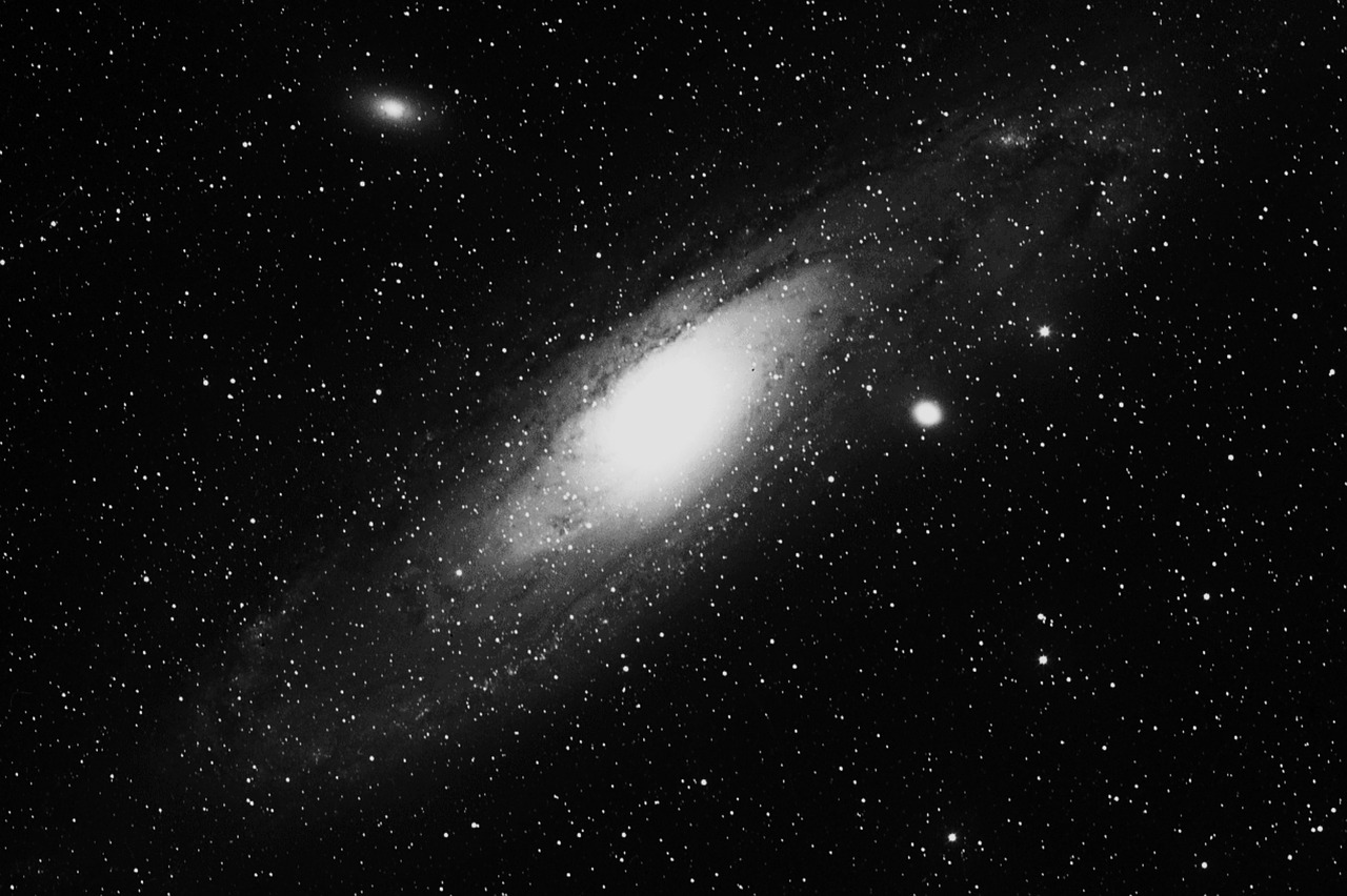 Andromeda, Juoda Balta, Galaktika, Nemokamos Nuotraukos,  Nemokama Licenzija